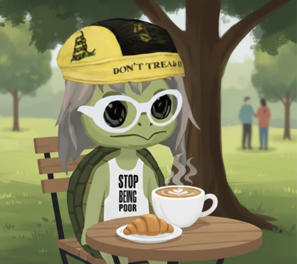 TurtleAion Relaxing at Cafe